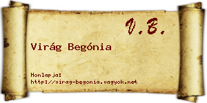 Virág Begónia névjegykártya